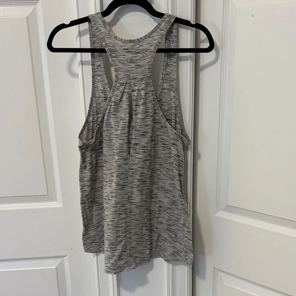 Lululemon yoga Singlet tank Gray white Running Top exercise sleeveless Athletic